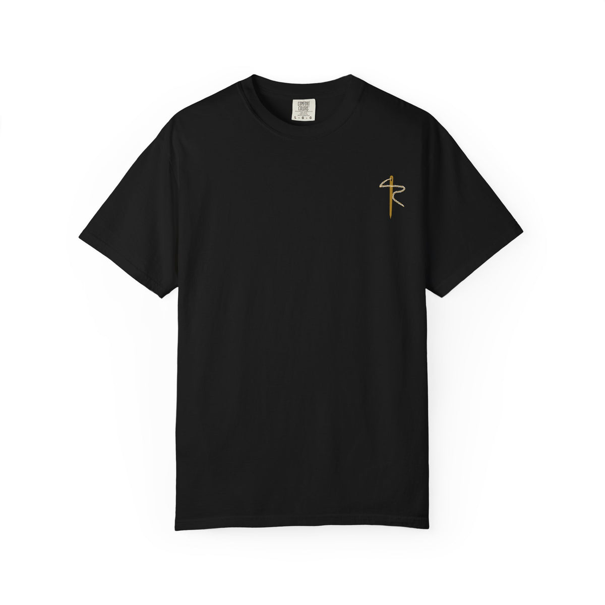 Don't Snake Thy Neighbour Surf Tee, Black, front view, DON'T SNAKE THY NEIGHBOUR. Matthew 22:39 (KJV)