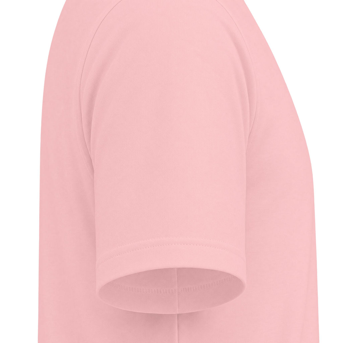 In The Beginning Women's Fitted Tee, women's fitted t-shirt, Pink, sleeve close-up