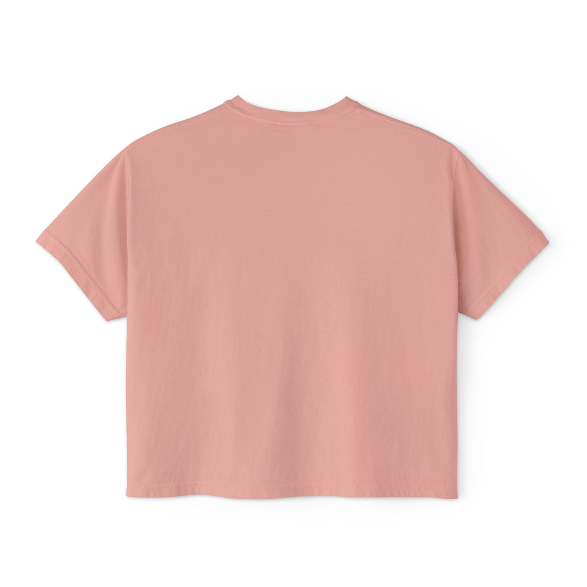 Seek First Minimal Crop Tee, t-shirt, Peachy, back view, SEEK FIRST., Matthew 6:33 (KJV)