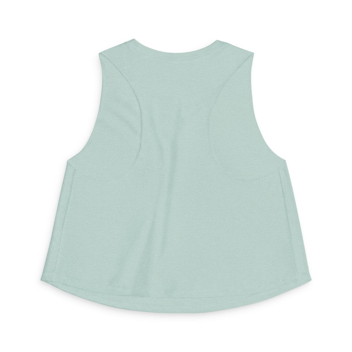 Walking With God Crop Tank, crop tank, Heather Dusty Blue, back view, WALKING WITH GOD., Genesis 5:24 (KJV)