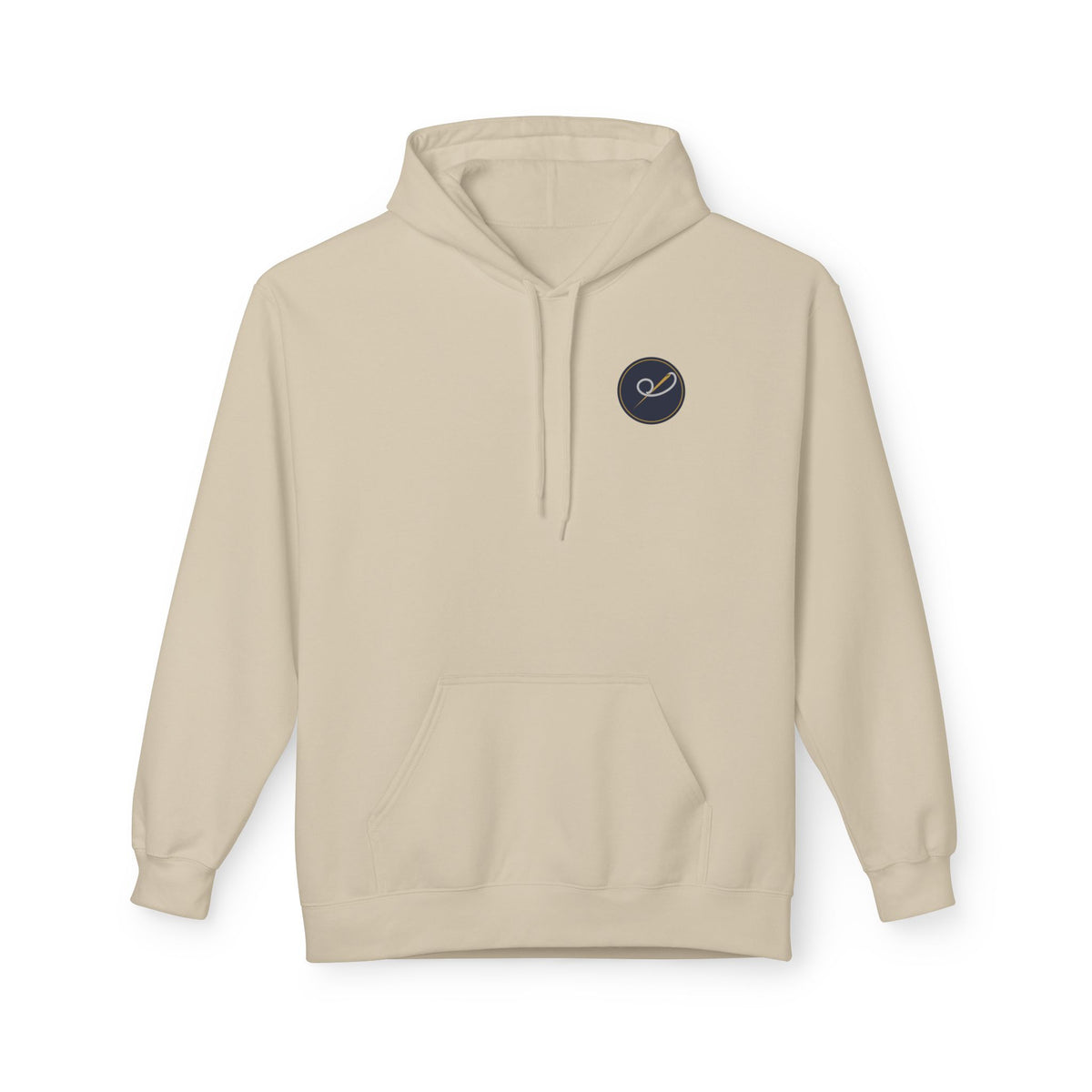 His Way GPS Hoodie, hoodie, Sand, front view with small KPS needle logo on the chest, HIS WAY IS BETTER THAN MY GPS., Proverbs 3:5-6 (KJV)