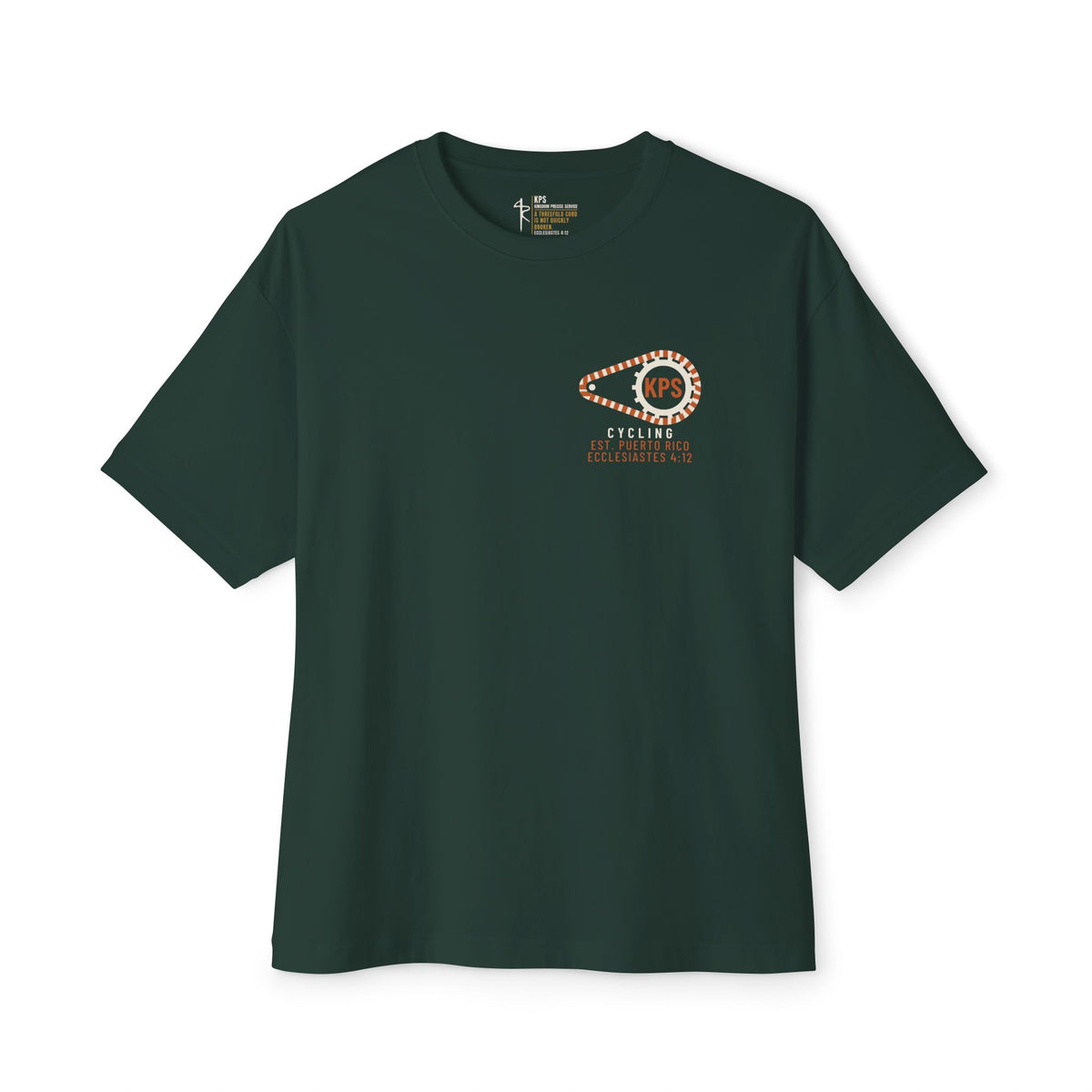 Night Ride Cycling Tee, Forest, front view, NIGHT RIDE. (FRONT LIGHT. REAR LIGHT. TRUE LIGHT.), Psalm 119:105 (KJV)