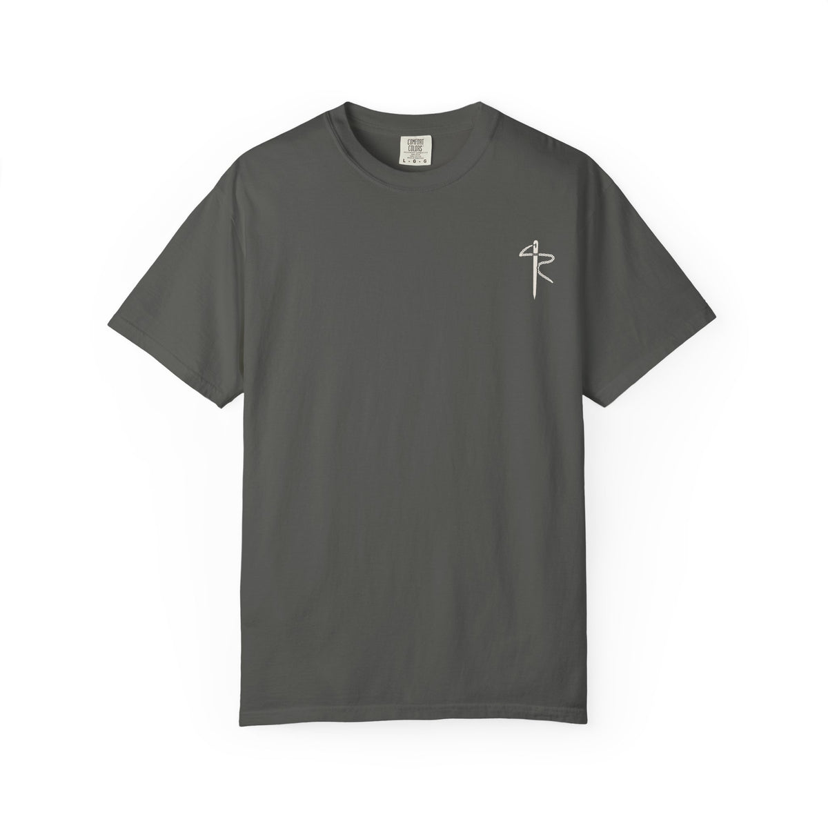KPS Surf Club Anchor Tee, Pepper, front view, KPS SURF CLUB. Hebrews 6:19 (KJV)