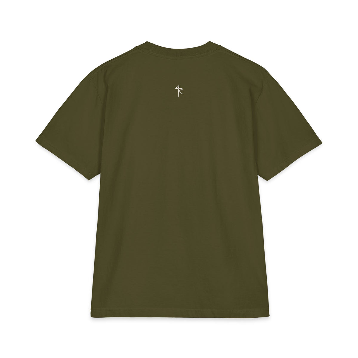 I Can Do All Things (Even This Hill) Cycling Tee, Olive, back view, I CAN DO ALL THINGS. (EVEN THIS HILL.) Philippians 4:13 (KJV)