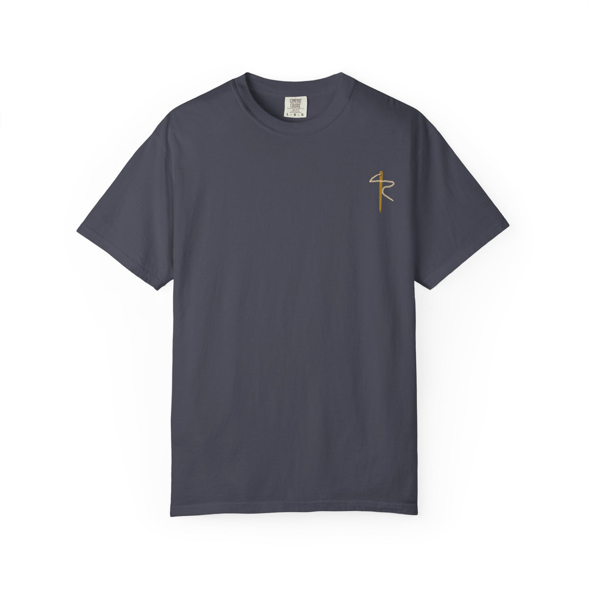 KPS Surf Club Anchor Tee, Navy, front view, KPS SURF CLUB. Hebrews 6:19 (KJV)