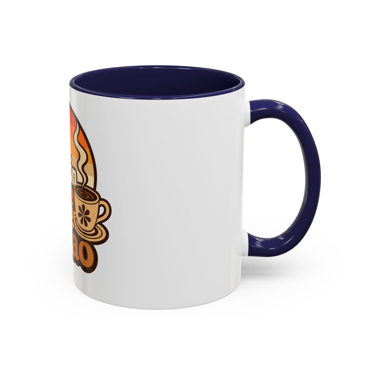 Oración y Café Colao Mug, mug, Navy inside and handle, handle on the right, ORACIÓN Y CAFÉ COLAO., Psalm 5:3 (KJV)