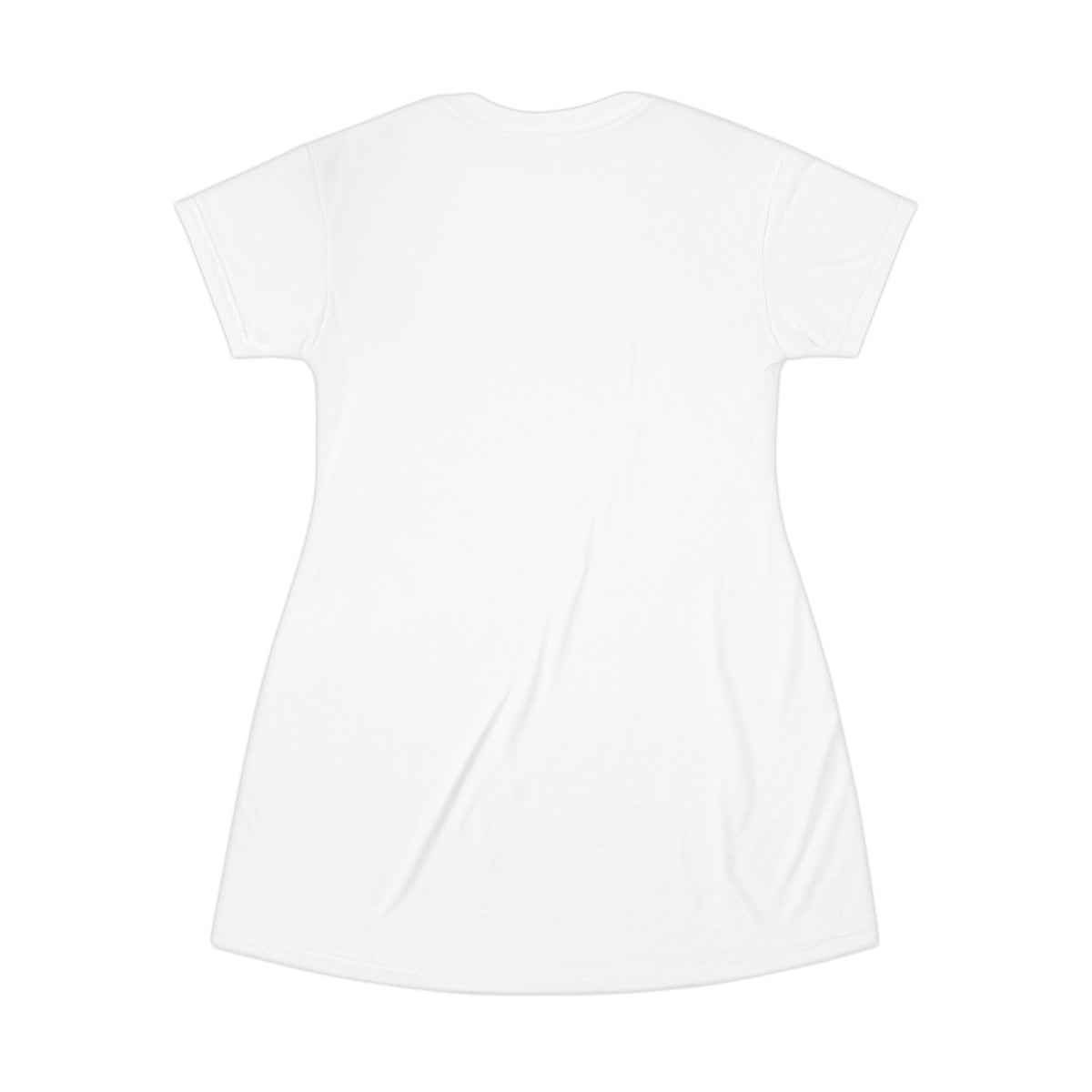 God Is Love Tee Dress, t-shirt dress, White, back view, blank, GOD IS LOVE., 1 John 4:8 (KJV)