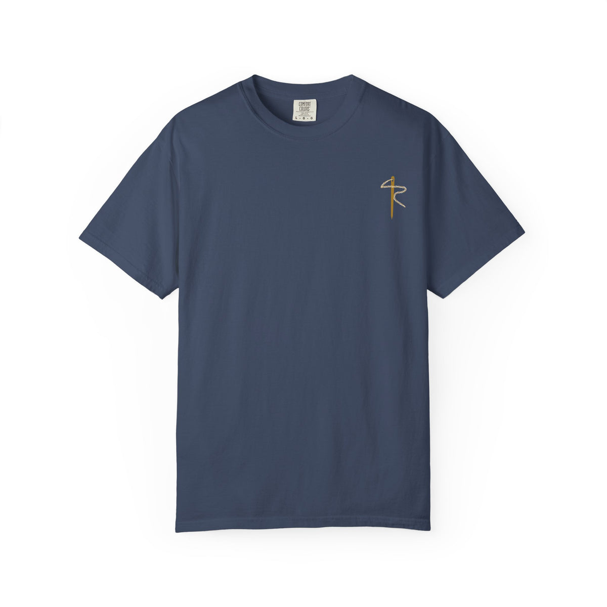 Don't Snake Thy Neighbour Surf Tee, Midnight, front view, DON'T SNAKE THY NEIGHBOUR. Matthew 22:39 (KJV)