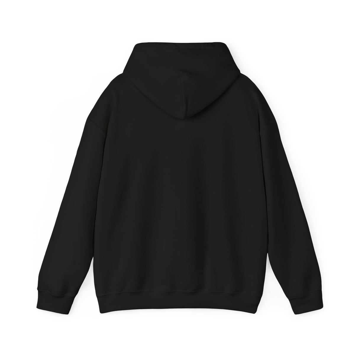 Kingdom Key Hoodie in Black, back view (plain back)