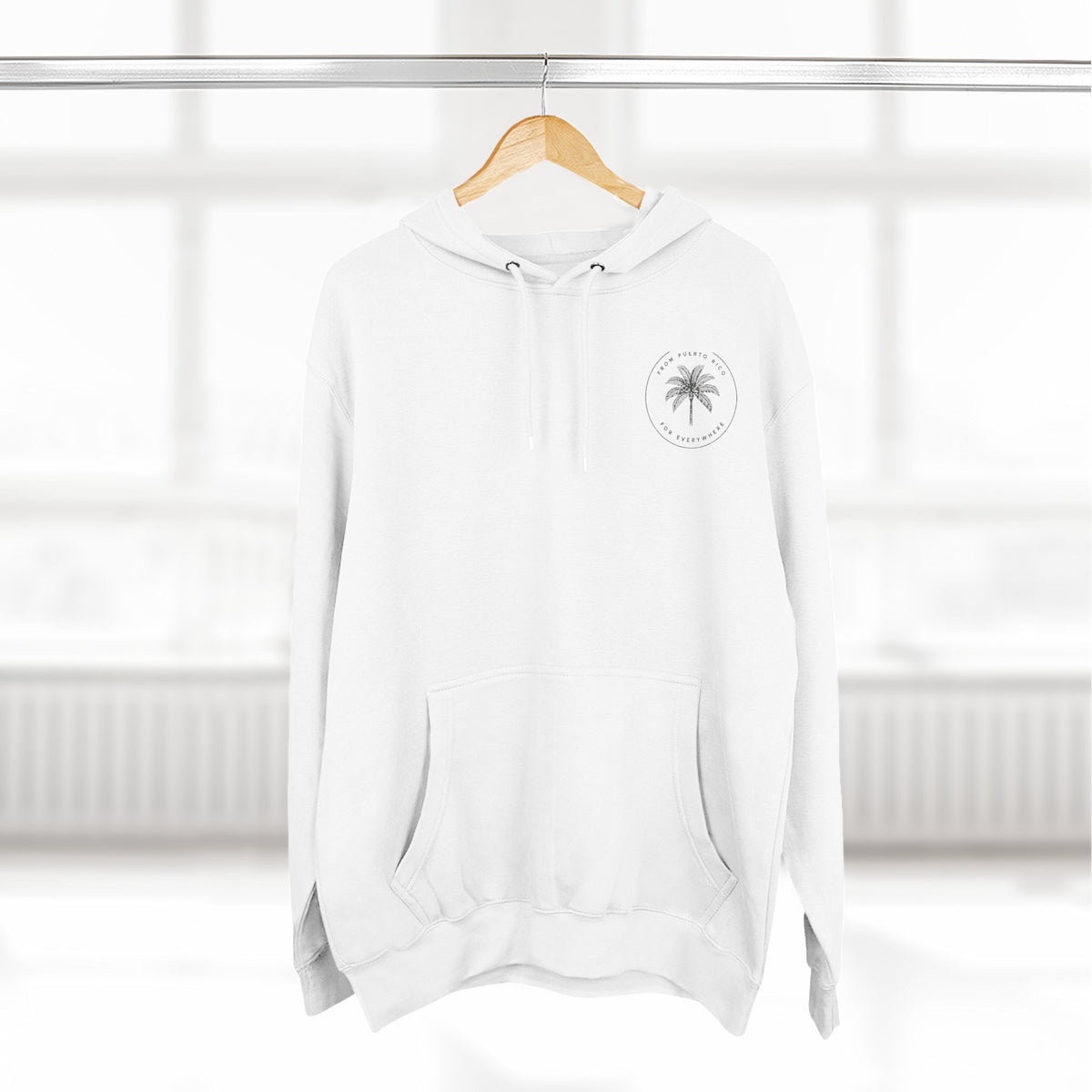 Faith Over Fear Hoodie, hoodie, White, on a hanger, FAITH OVER FEAR., Isaiah 41:10 (KJV)