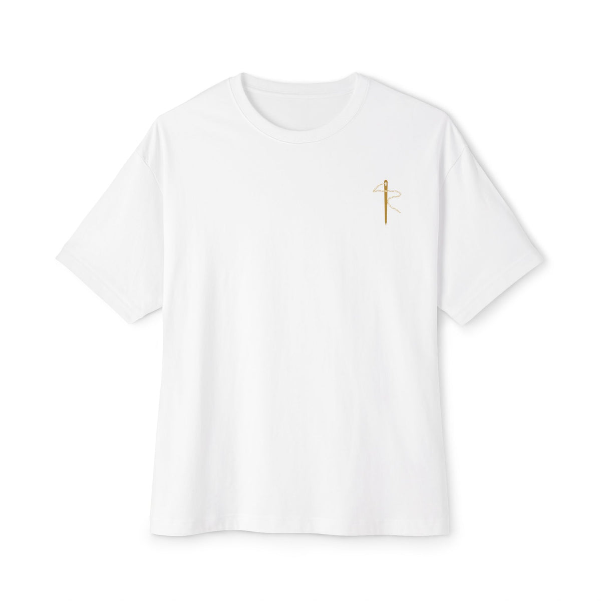 Low Watts High Faith Cycling Tee, White, front view, LOW WATTS. HIGH FAITH. 2 Corinthians 12:9 (KJV)