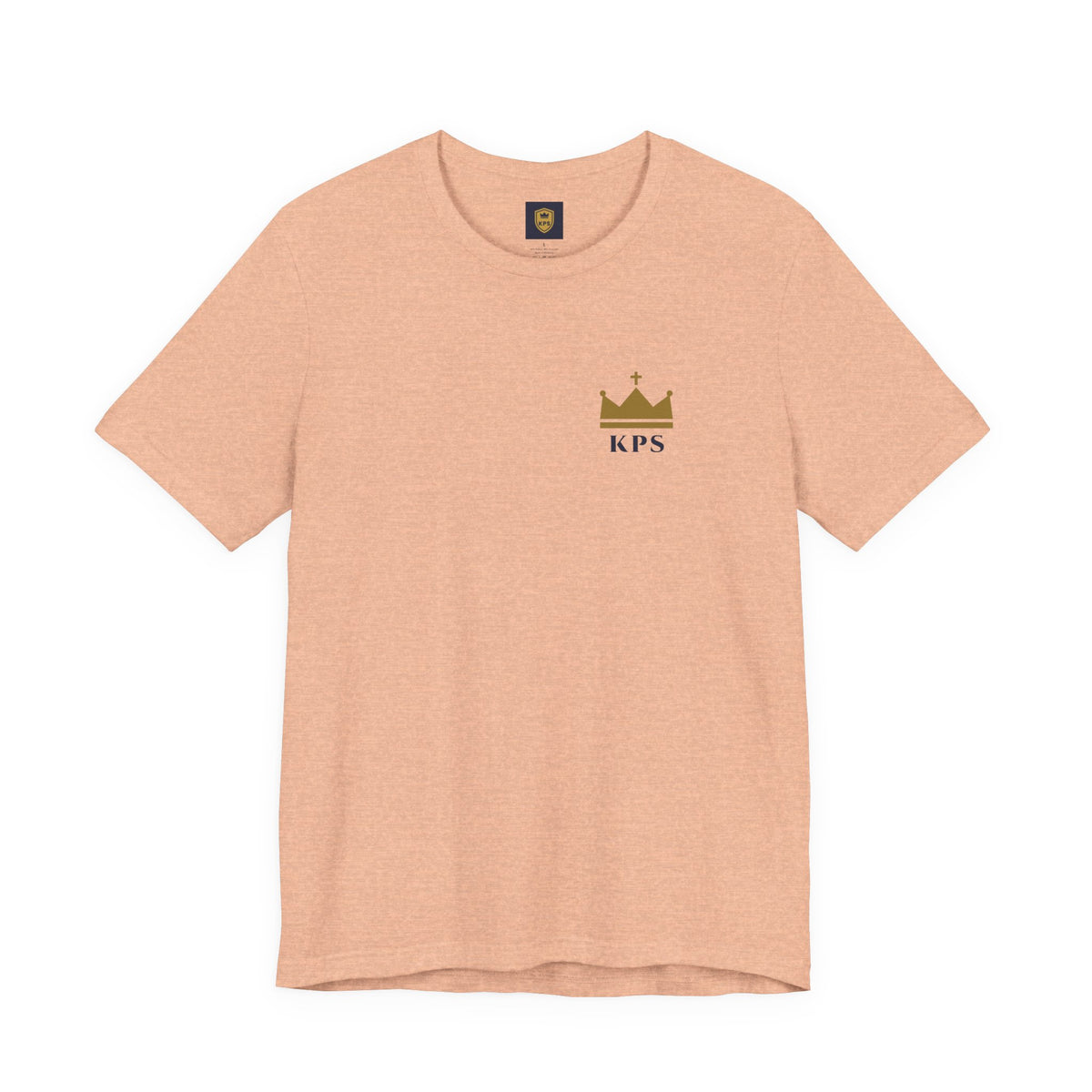 Whole Armor Tee, t-shirt, Heather Peach, front view, PUT ON THE WHOLE ARMOR OF GOD., Ephesians 6:11 (KJV)