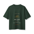 One Lord N+1 Bikes Women's Boxy Tee, Forest, front view, ONE LORD. (N+1 BIKES.) Ephesians 4:5 (KJV)