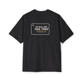 He Will Not Fail Thee Heavyweight Tee, t-shirt, Black, back view, back print, HE WILL NOT FAIL THEE., Deuteronomy 31:6 (KJV)