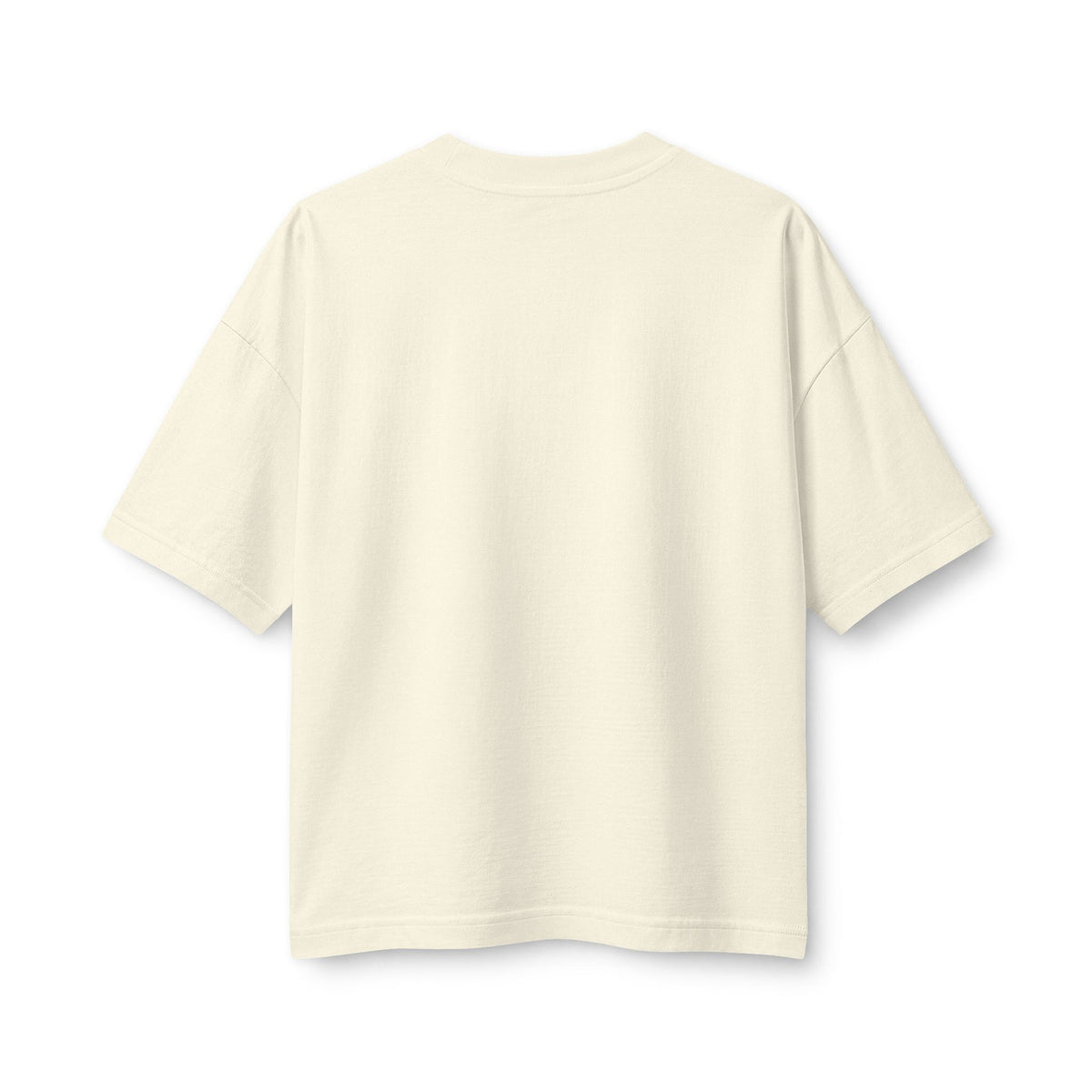 Run and Not Be Weary Women's Boxy Tee, Natural, back view, RUN AND NOT BE WEARY. (MY LEGS DIDN'T GET THE MEMO.) Isaiah 40:31 (KJV)