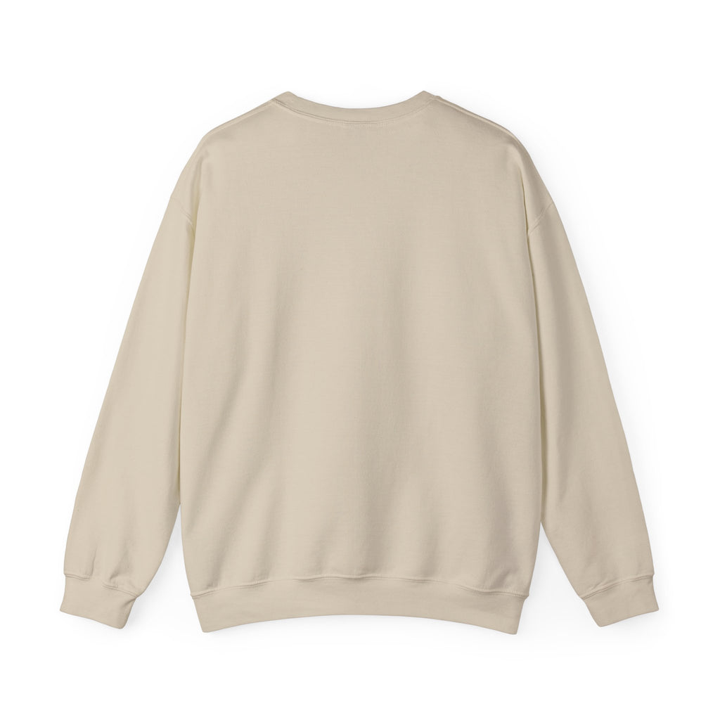 What Time I Am Afraid Women's Crewneck, women's crewneck sweatshirt, Sand, back view, WHAT TIME I AM AFRAID., Psalm 56:3 (KJV)