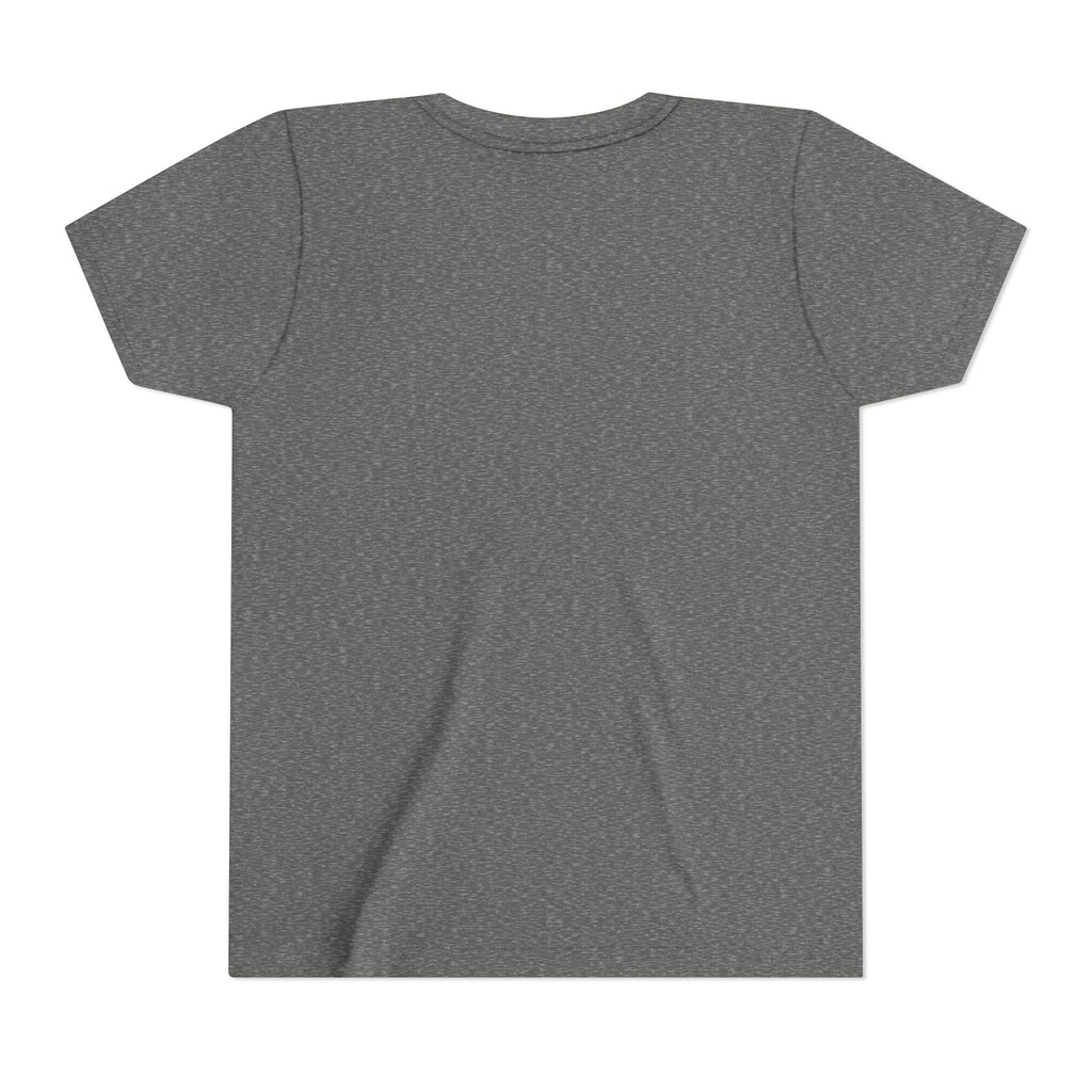 Blessed & Sandy Youth Tee, Deep Heather, back view, plain back, BLESSED & SANDY., Psalm 118:24 (KJV)