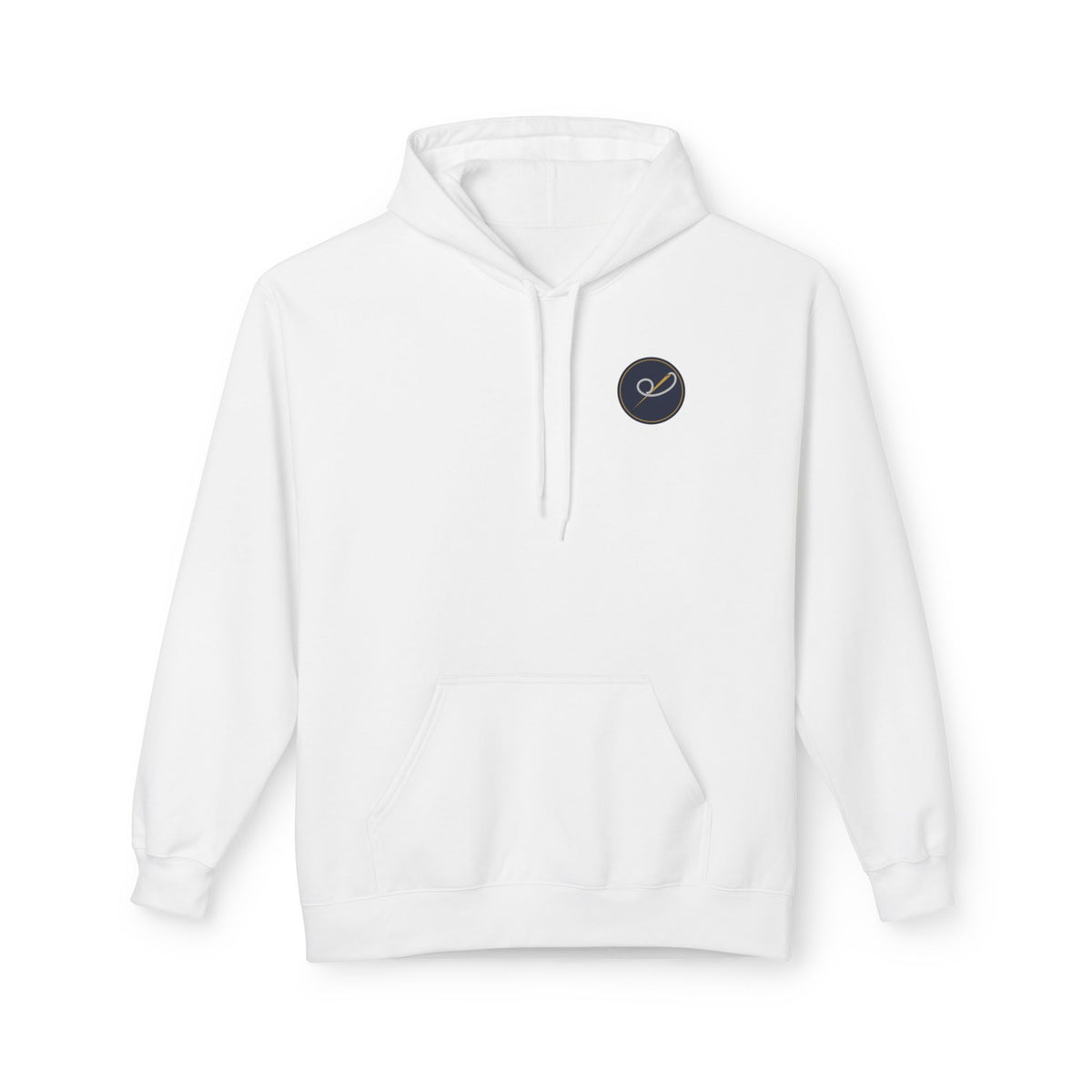 His Way GPS Hoodie, hoodie, White, front view with small KPS needle logo on the chest, HIS WAY IS BETTER THAN MY GPS., Proverbs 3:5-6 (KJV)