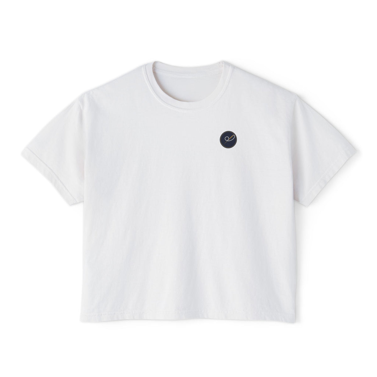 Live by Faith Crop Tee, crop t-shirt, White, front view, LIVE BY FAITH., Habakkuk 2:4 (KJV)