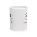God Is Love Mug, 11 oz ceramic mug, White, wrap view, both sides, GOD IS LOVE., 1 John 4:8 (KJV)