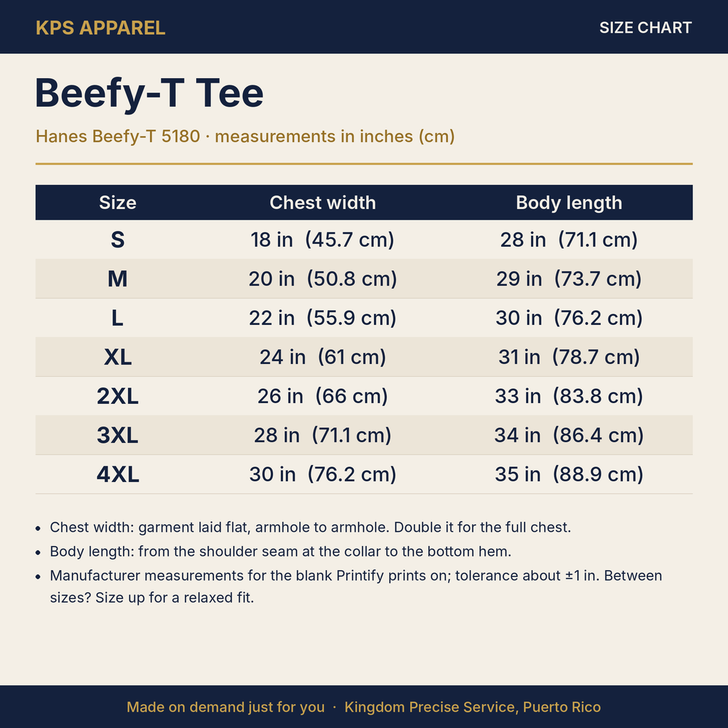 Headwind Worketh Patience Cycling Tee, size chart with measurements