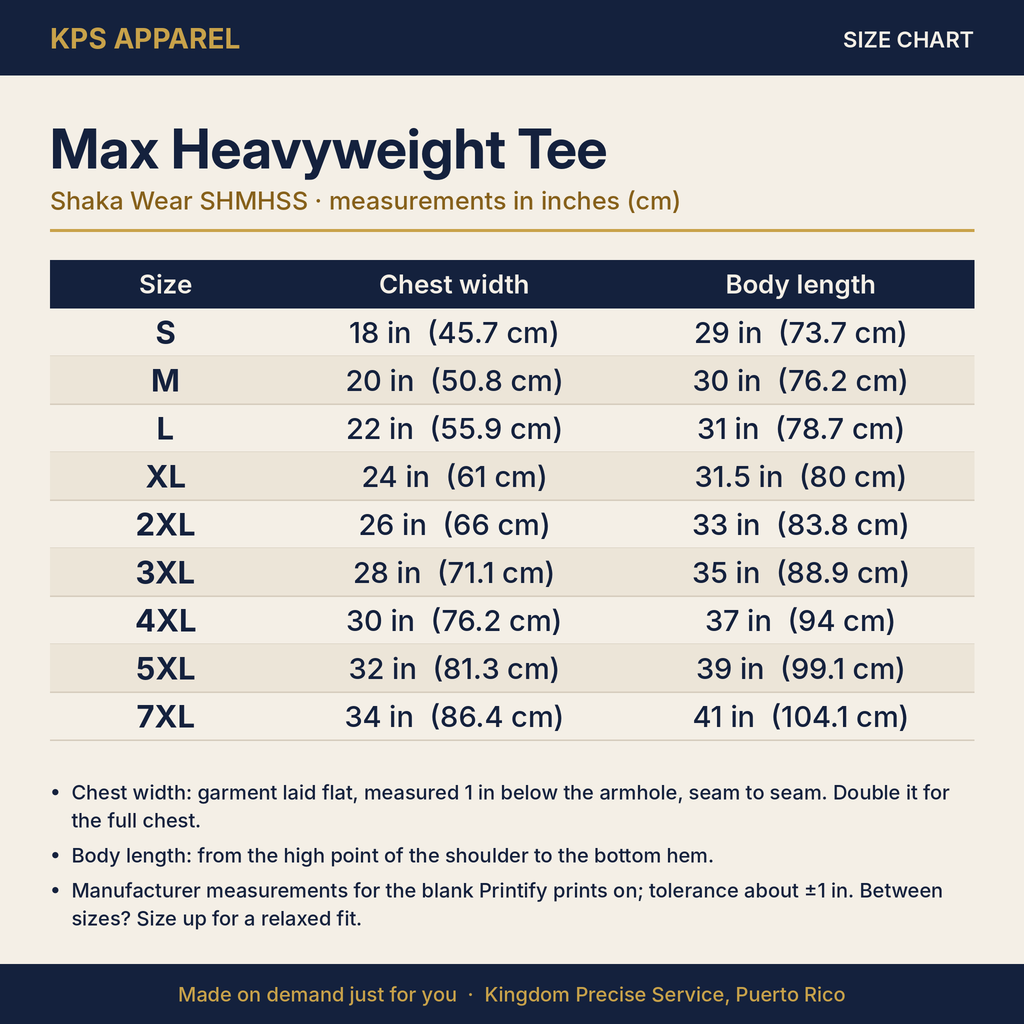 Carbo-Load Facts Cycling Tee, size chart with measurements